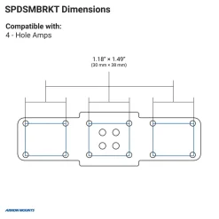 Heavy-Duty Dual AMPS Metal Bracket