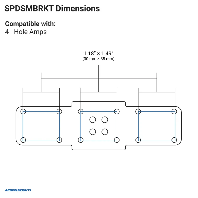Heavy-Duty Dual AMPS Metal Bracket