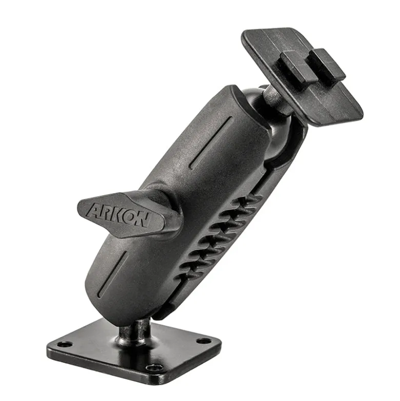 Heavy-Duty 4-Hole AMPS Car Dash or Wall Mounting Pedestal - Dual-T Compatible