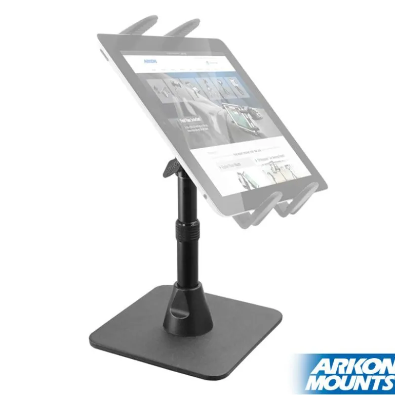 Heavy-Duty Pedestal Stand with Weighted Base and Telescoping Arm - 4-Hole AMPS Compatible