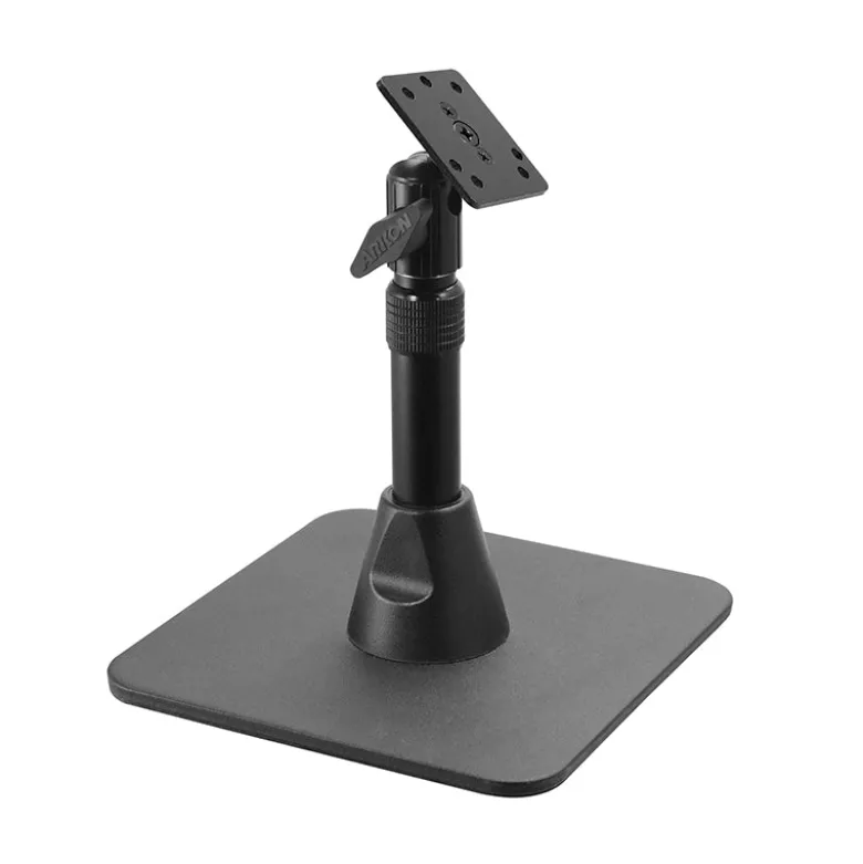Heavy-Duty Pedestal Stand with Weighted Base and Telescoping Arm - 4-Hole AMPS Compatible