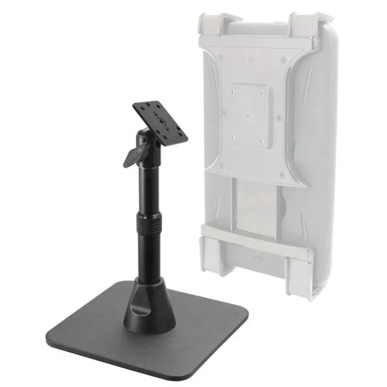 Heavy-Duty Pedestal Stand with Weighted Base and Telescoping Arm - 4-Hole AMPS Compatible
