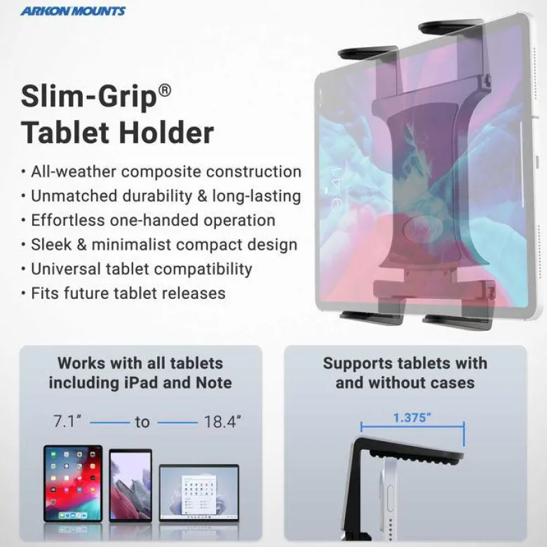 Heavy-Duty Slim-Grip® Tablet Clamp Mount
