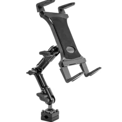 Heavy-Duty Slim-Grip® Tablet Headrest Mount with Multi-Angle 8" Arm for iPad, Note, and more