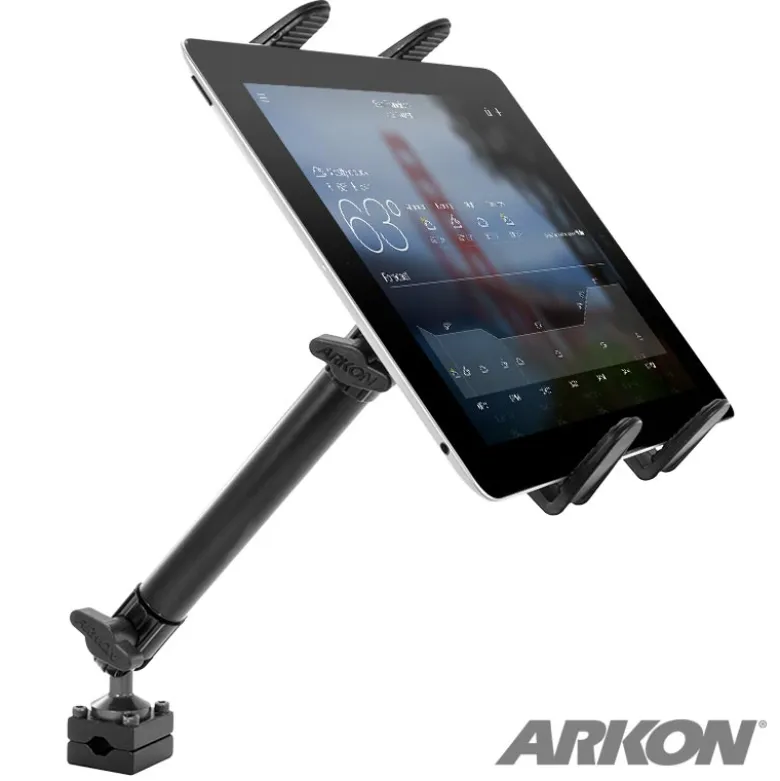 Heavy-Duty Slim-Grip® Tablet Headrest Mount with 10" Arm