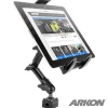 Heavy-Duty Tablet Headrest Push-Button Multi-Angle Mount with 8" Arm for iPad, Note, and more