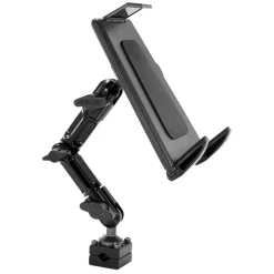 Heavy-Duty Tablet Headrest Push-Button Multi-Angle Mount with 8" Arm for iPad, Note, and more