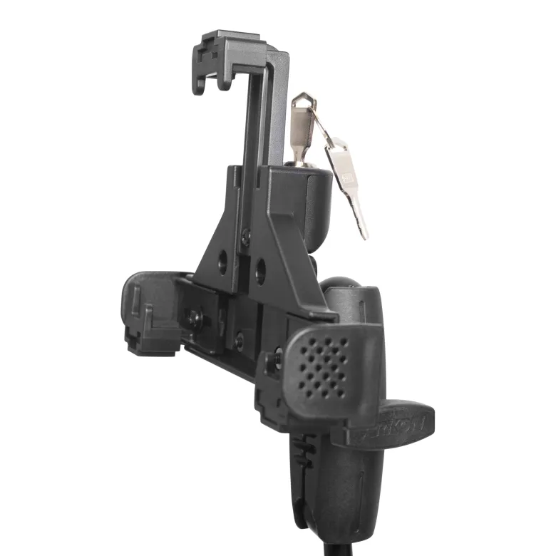 Heavy-Duty Universal Locking Phone Holder with Car/Truck Seat Rail Mount