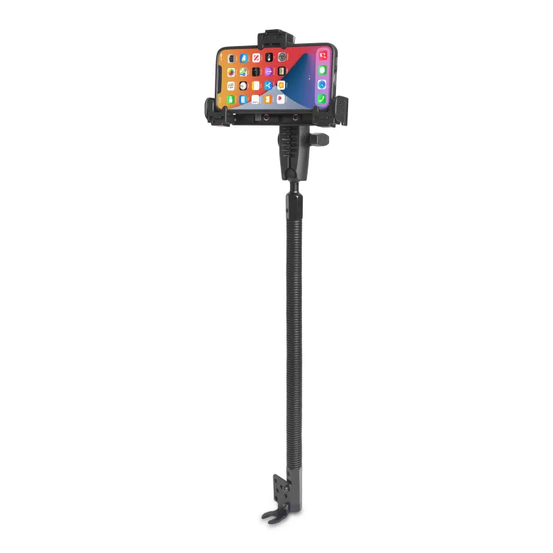 Heavy-Duty Universal Locking Phone Holder with Car/Truck Seat Rail Mount