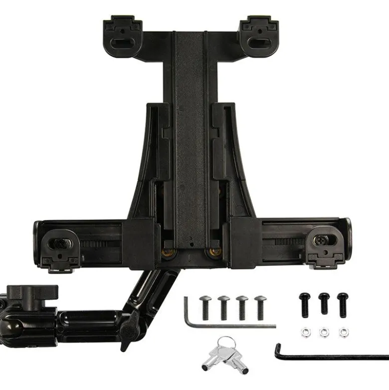 LockVise™ Locking Car Headrest Tablet Mount with Multi-Angle 8" Arm