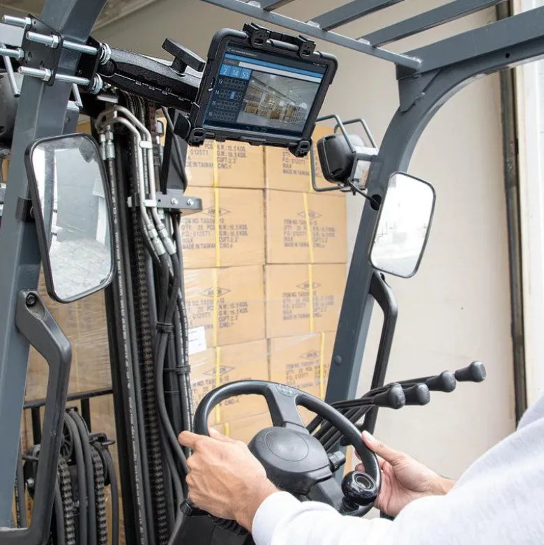 LockVise™ Locking Forklift Front Guard Tablet Mount with 10.25 inch Metal Robust™ Shaft