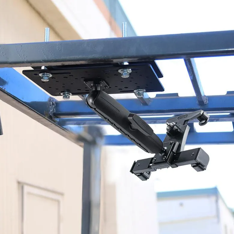 LockVise™ Locking Forklift Overhead Guard Tablet Mount with 8.5" Metal Shaft
