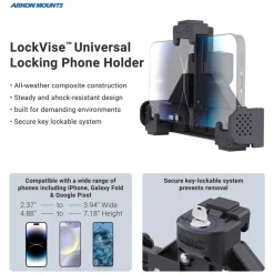 LockVise® Locking Phone Holder with OCTO™ Series Adhesive Mount