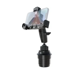 LockVise™ Locking Phone Holder with Robust™ Car or Truck Cup Holder Mount