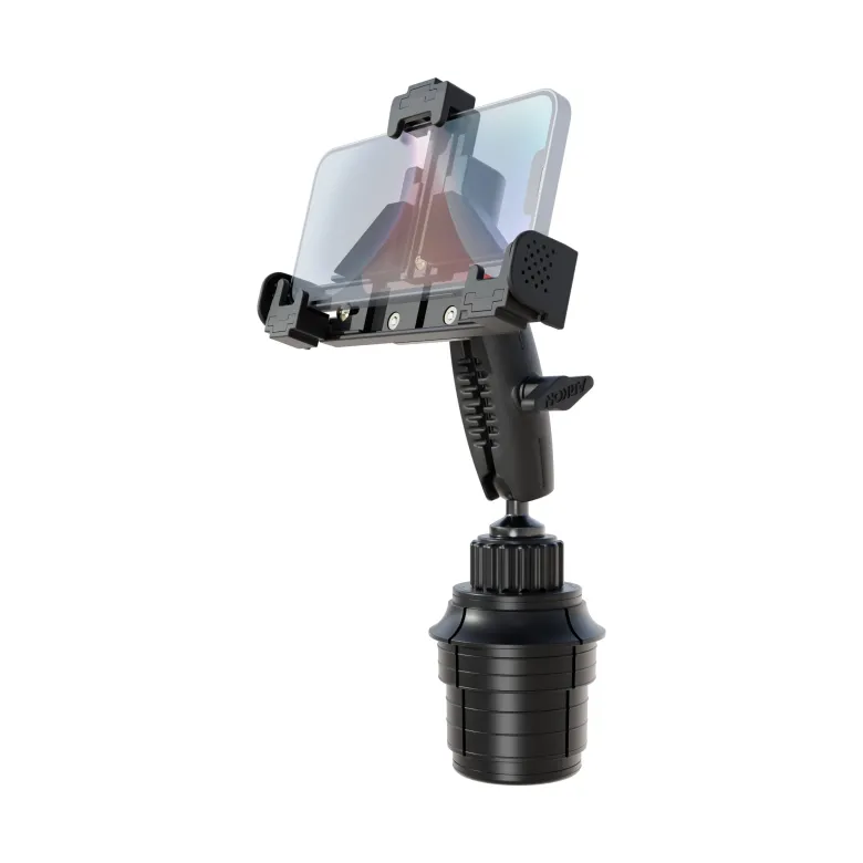 LockVise™ Locking Phone Holder with Robust™ Car or Truck Cup Holder Mount