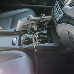LockVise™ Locking Seat Rail Tablet Mount with 18" Aluminum Gooseneck