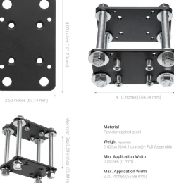 LockVise™ Metal Locking Forklift Front Guard Tablet Mount with 3.75" Shaft