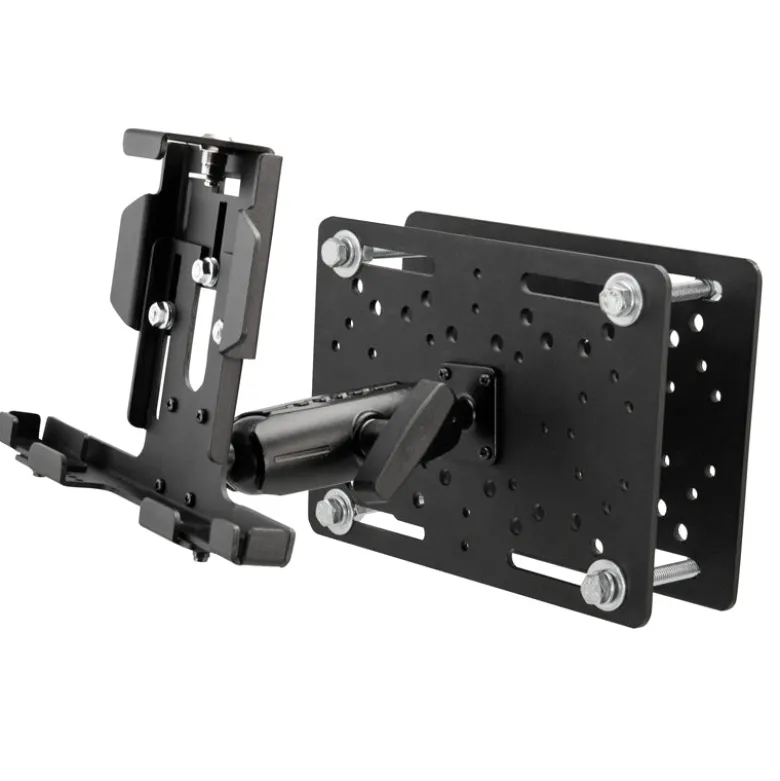 LockVise™ Metal Locking Forklift Overhead Guard Tablet Mount with 5" Metal Robust™ Shaft