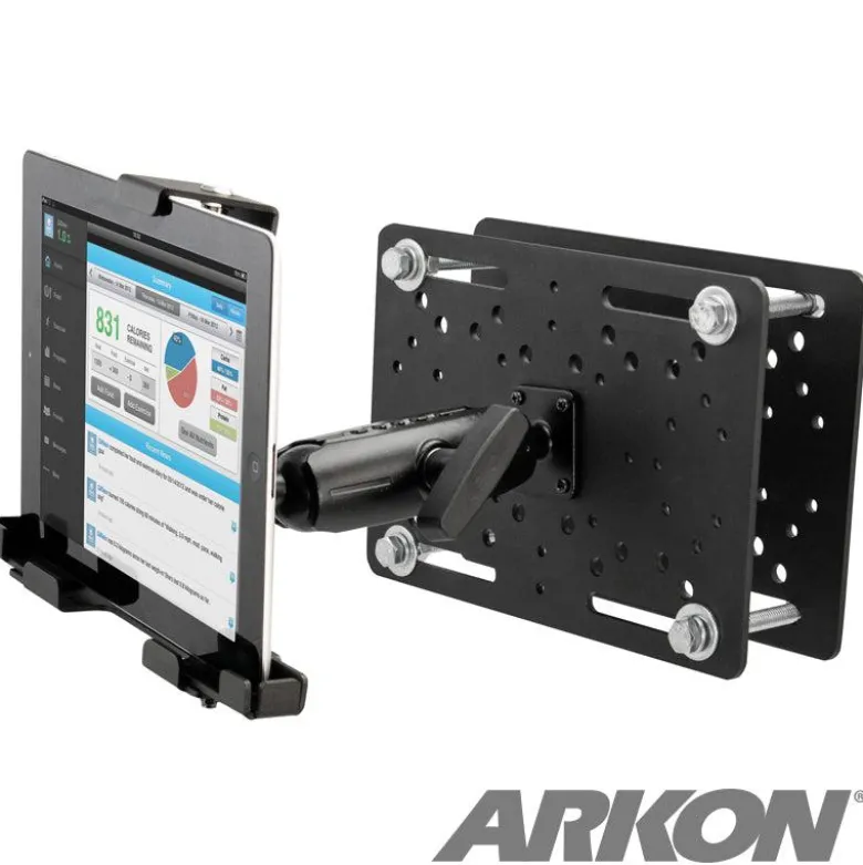 LockVise™ Metal Locking Forklift Overhead Guard Tablet Mount with 5" Metal Robust™ Shaft