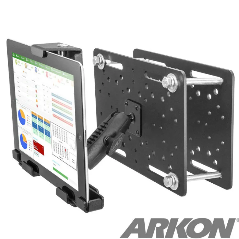 LockVise™ Metal Locking Forklift Overhead Guard Tablet Mount with 3.75" Shaft
