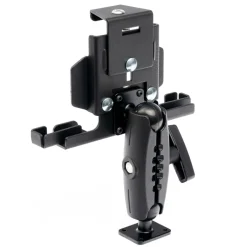 LockVise™ Metal Locking Tablet Mount with Drill Base Mount and 5" Metal Shaft