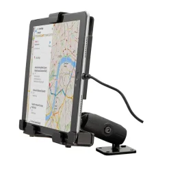 LockVise™ Metal Locking Tablet Mount with Drill Base Mount and Magnetic Lightning Charge Cable for Commercial and Enterprise