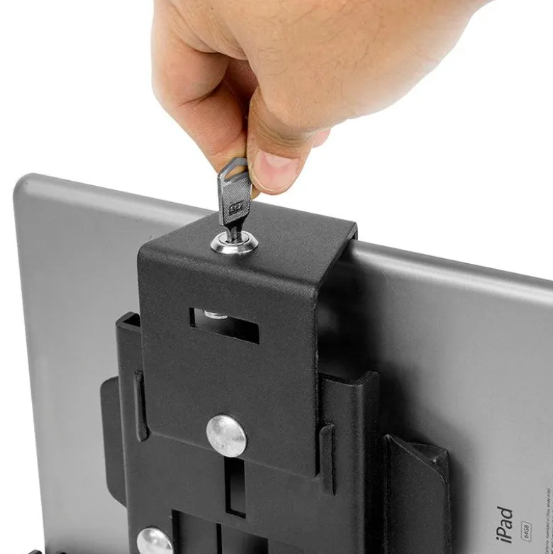 LockVise™ Metal Locking Tablet Mount with Drill Base Mount and Magnetic Micro USB Charge Cable for Commercial and Enterprise