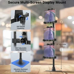 LockVise™ POS Locking Tablet Mount with Triple Tablet Holders