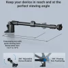 Long Arm Windshield Suction Mounting Pedestal with Dual-T Pattern