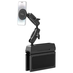 Magnetic Holder with Seat Wedge Mount and Dual Shaft Arm - MagSafe Compatible