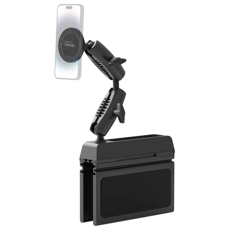 Magnetic Holder with Seat Wedge Mount and Dual Shaft Arm - MagSafe Compatible
