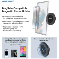 Magnetic Phone Holder with Car Cup Mount - MagSafe Compatible