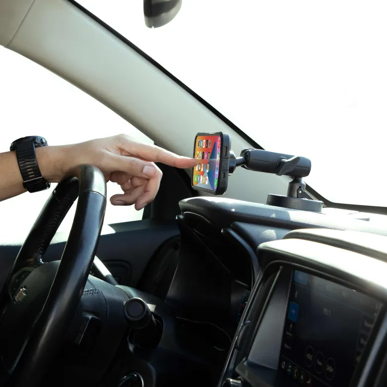 Magnetic Phone Holder with Suction Mount - MagSafe Compatible
