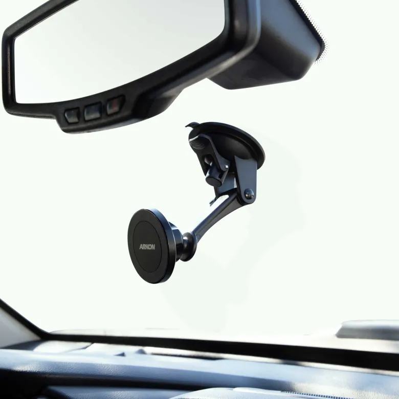 Magnetic Phone Holder with Sticky Suction Mount - MagSafe Compatible