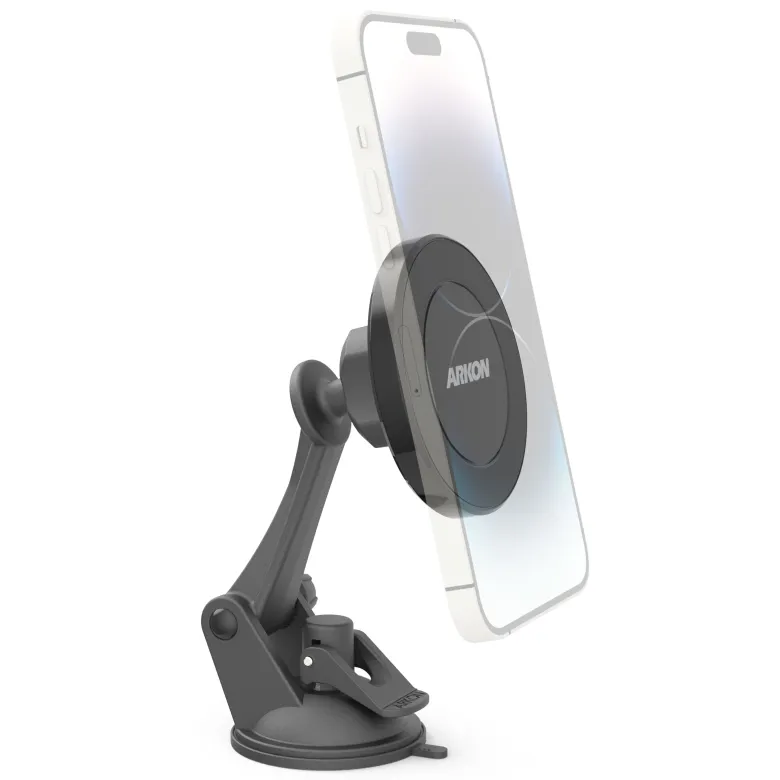 Magnetic Phone Holder with Sticky Suction Mount - MagSafe Compatible