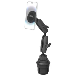 Magnetic Phone Holder with Cup Holder Mount and Dual 25mm Shaft Arm – MagSafe Compatible
