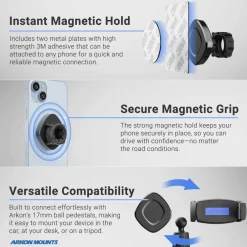 Magnetic Phone Mount Kit for 17mm Ball End Mounts