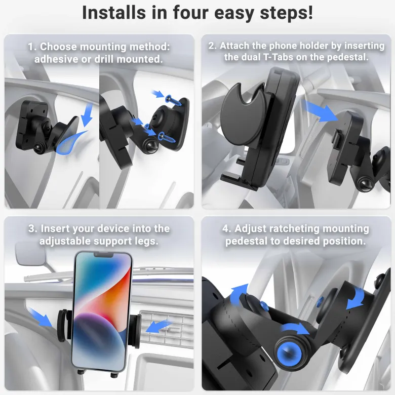 Mega Grip™ Holder with Adhesive Mount