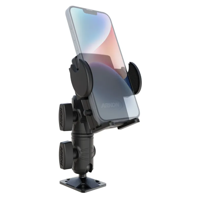 Mega Grip™ Phone Drill Base Mount with Double Socket Swivel Arm