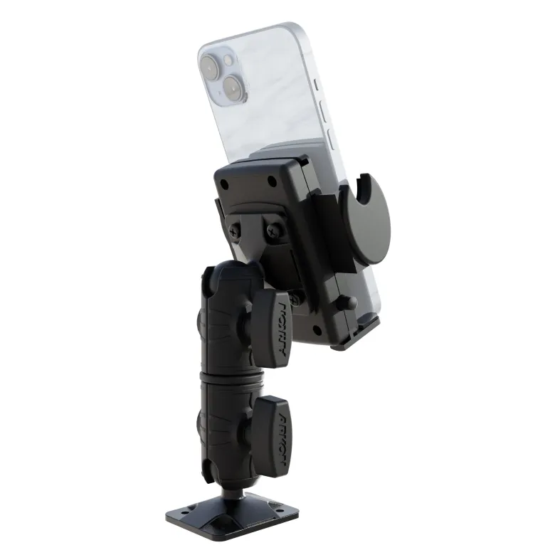 Mega Grip™ Phone Drill Base Mount with Double Socket Swivel Arm