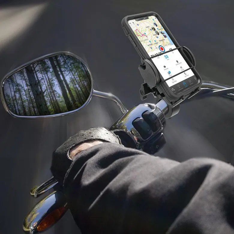 Mega Grip™ Premium Aluminum Motorcycle Handlebar Smartphone Mount