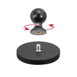 65mm Diameter Round Heavy-Duty Magnetic Base with 25mm (1 inch) Ball
