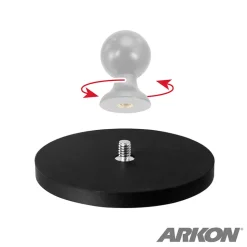 88mm Diameter Round Heavy-Duty Magnetic Base with 1/4"- 20 Camera Bolt