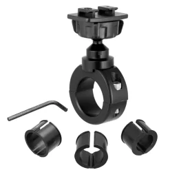 Motorcycle Handlebar Mounting Pedestal - Black Aluminum - Dual-T Compatible