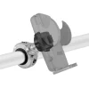 Motorcycle Handlebar Mount - Dual-T Compatible - Chrome Aluminum - Dual-T Compatible