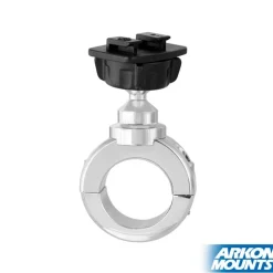 Motorcycle Handlebar Mount - Dual-T Compatible - Chrome Aluminum - Dual-T Compatible