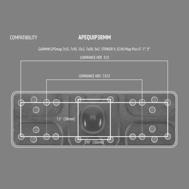 Mounting Plate - 38mm (1.5 inch) Ball Compatible
