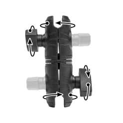 OCTO™ Series 4.25 inch Double Socket Swivel Shaft Arm