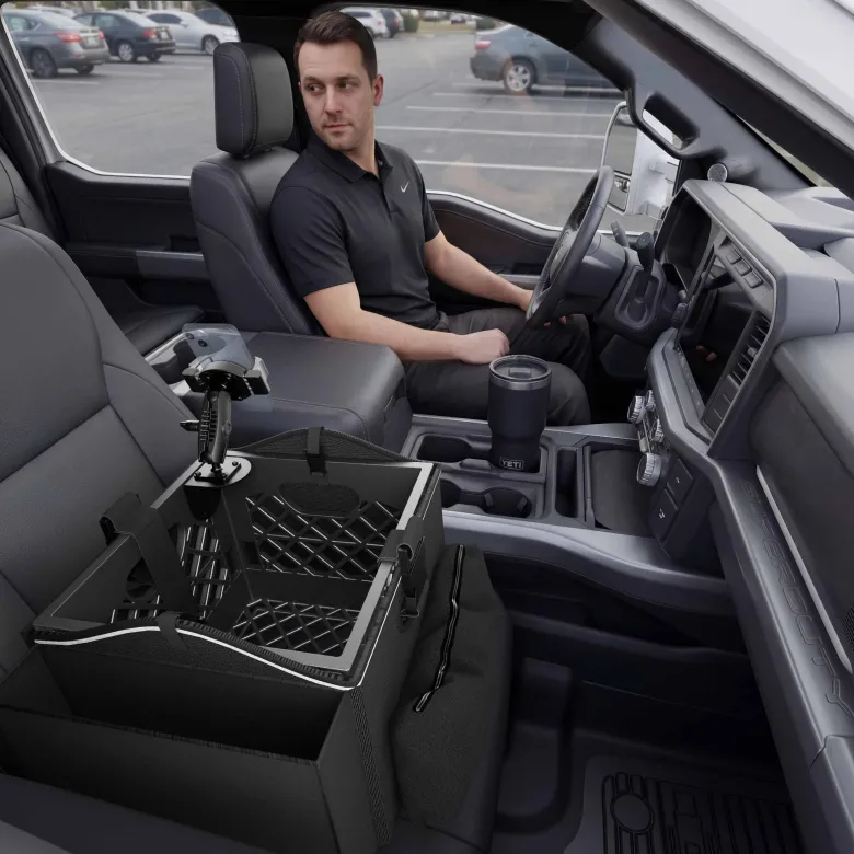 Portable Crate Workstation with Apron Organizer – Choose Your Mounting Setup