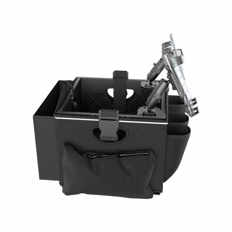 Portable Crate Workstation with Apron Organizer – Choose Your Mounting Setup